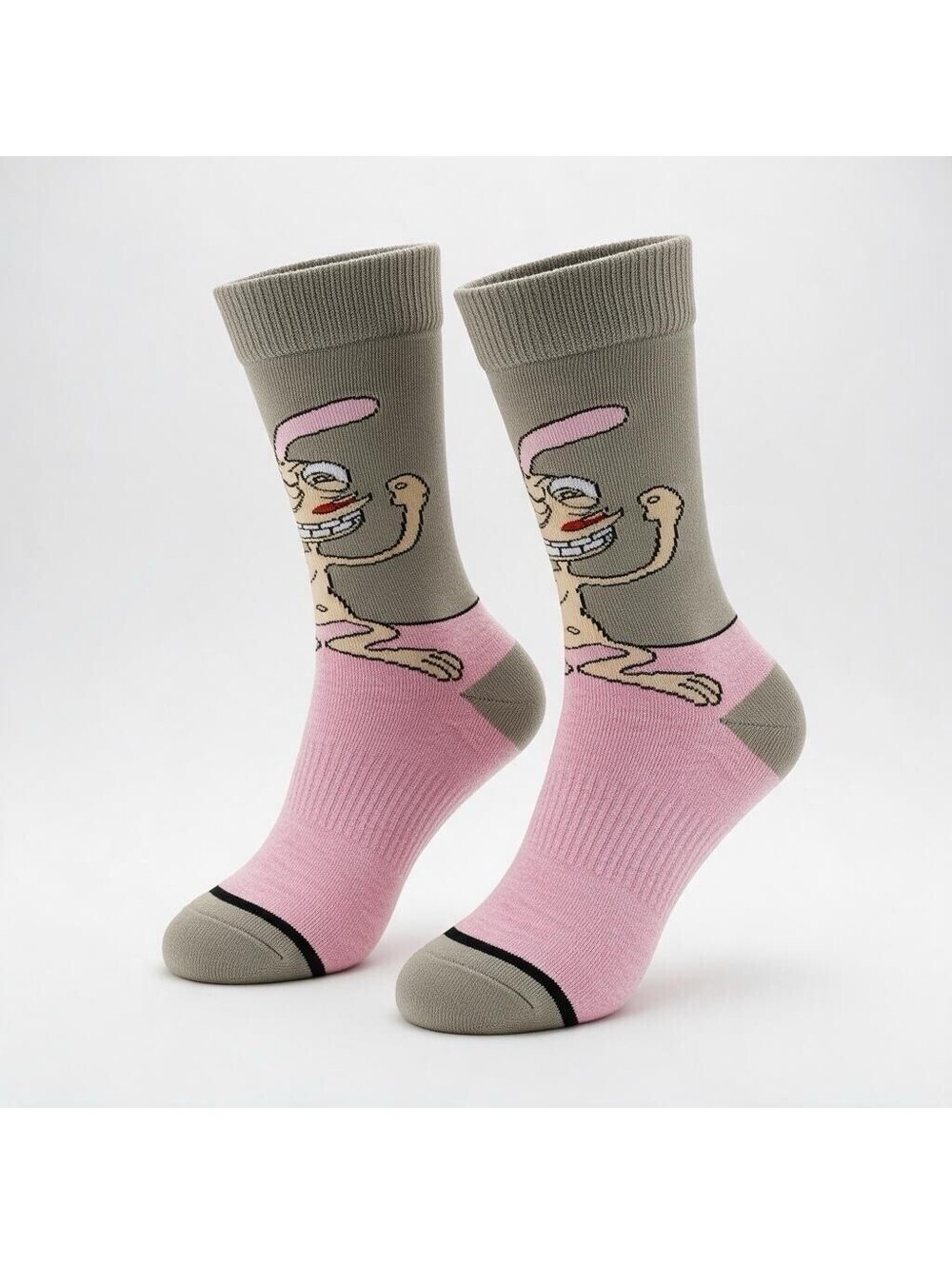 Ren From Ren & Stumpy Socks (Crew Socks) Cartoon, 1PR, NEW